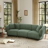 98.5'' Boucle Curved 3-Seater Sofa with Plush Cushions and Sturdy Wooden Frame - 2 of 4