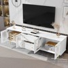 NicBex TV Stand for 80 Inch TV,TV Entertainment Center with  2 Drawers and 2-Fluted Glass Door  Cabinets,Modern TV Console Table for Living Room - 2 of 4