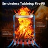 R.W.FLAME Tabletop Fire Pit with Stand, Stainless Steel Table Top Stove, Low Smoke Mini Round Fire Pit Bowl Smokeless Firepit Outdoor - 2 of 4