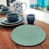 Home Mart Goods Mint Extra Thick Woven Trivet Round Placemats Natural Cotton Hot Potholder Mat Heat Resistant - 8"x8"(Pack of 4) - 2 of 4