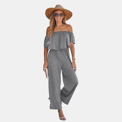 Women's Chic Off-Shoulder Jumpsuit for Effortless Style - Cupshe