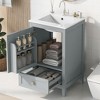 ALEXOUN 20 Inch Freestanding Bathroom Vanity Cabinet with Ceramic Sink,Vanity Storage with Soft-Close Door & 2-Tier Storage Rack for Small Space - 2 of 4