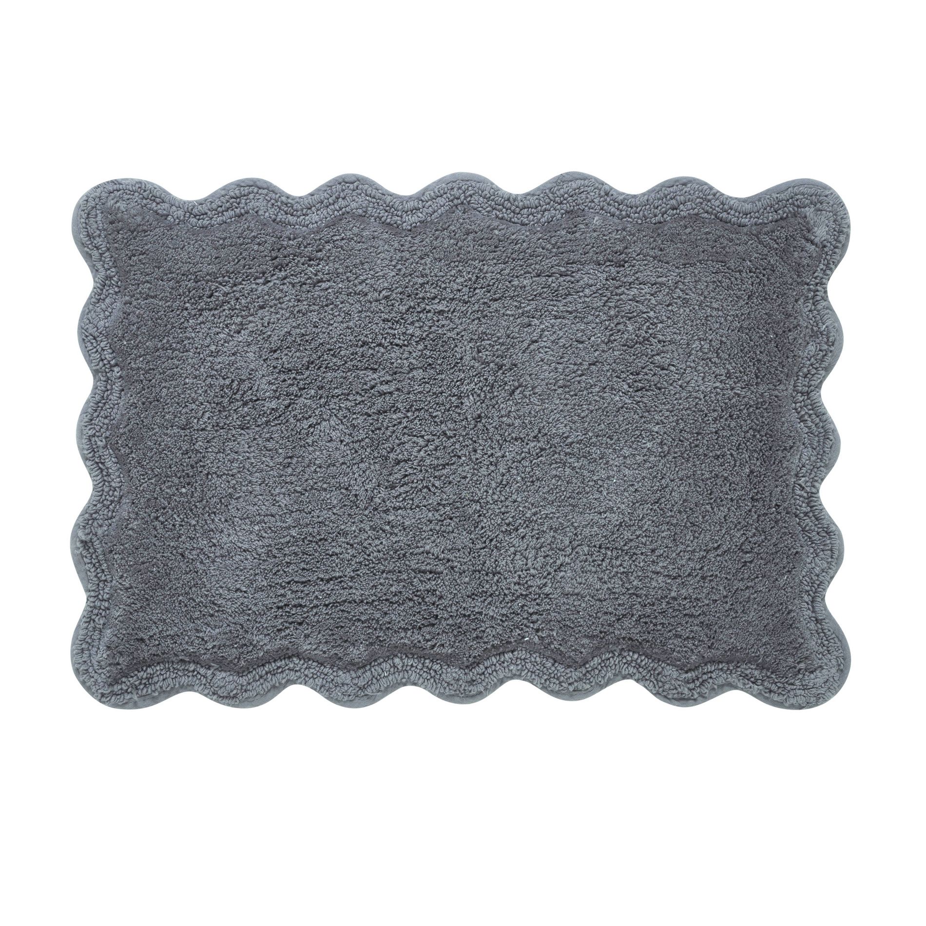 VCNY 1'4"x2' Home Scallop Gray Cotton Bath Rug