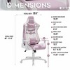 NicBex 300lbs Swivel Gaming Chair with Adjustable Height,Lumbar&Head Pillow,Wheels,Ergonomics Office Chairs Video Game Chaise for Office&Home - 4 of 4