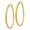 Black Bow Jewelry 2.8mm, 14k Yellow Gold Diamond-cut Hoops, 46mm (1 3/4 Inch) - 2 of 4