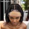 Unique Bargains Women's Straight Long Hair Wig 13x4in 180 Real Human Hair Black 1 Pc - 4 of 4