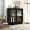 31.1"Storage Cabinet with Acrylic Door for Living Room, Dining Room, Study,White - 2 of 4