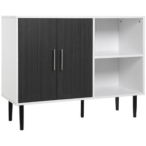 HOMCOM Buffet Cabinet, Storage Sideboard with Adjustable Shelf, Free Standing 2-Door Kitchen Cupboard for Living Room, Hallway, Gray - 1 of 4
