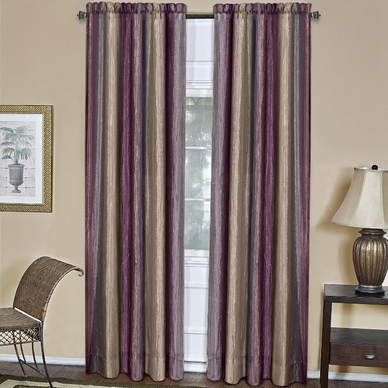 GoodGram Royal Ombre Crushed Semi Sheer Complete 3 Pc. Window Curtains & Scarf Set, 3 of 4