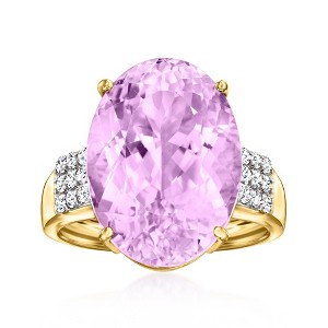 Ross-Simons 15.00 Carat Kunzite Ring With .27 ct. t.w. Diamonds in 14kt Yellow Gold - 1 of 4
