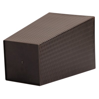 Set of 3 Tall Brown Rattan-Style Plastic Planters