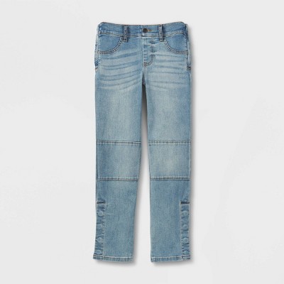 Boys' Adaptive Seated Fit Jeans - Cat & Jack™ Light Wash 6 : Target