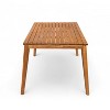Christopher Knight Home Veronica Outdoor Rustic Acacia Wood Dining Table with Slatted Design - 4 of 4