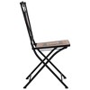 vidaXL Folding Bistro Chairs - Mosaic Outdoor Seat Set - Orange/Gray Ceramic - Patio/Garden - 4 of 4