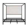 Merax Elegant Modern Canopy Bed with Tall Velvet Upholstered Headboard - 3 of 4