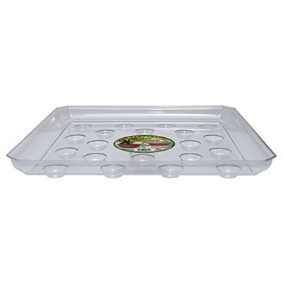 CWP Designer Series Square Heavy Gauge Saucer, Clear, 14in