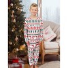 PATPAT Christmas Family Pajama Set: Reindeer and Christmas Tree Fair Isle Print Pajamas with Plaid Matching Socks - 4 of 4
