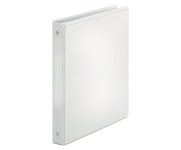 Cardinal&#174; Treated Binder ClearVue Locking Round Ring Binder-1" Cap-11 x 8 1/2-White - 2 Pack