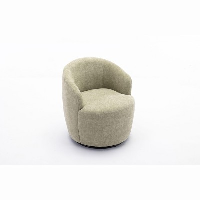 NicBex Chenille Fabric Glider Rocking Chair,Upholstered Swivel Accent Armchairs with Black Powder Coating Metal Ring,Nursing Chair for Bedroom