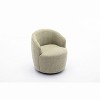 CENGHU Chenille Fabric Swivel Accent Chair, Barrel Chair With Black Powder Coating Metal Ring, for Living Room, Bedroom - 2 of 4
