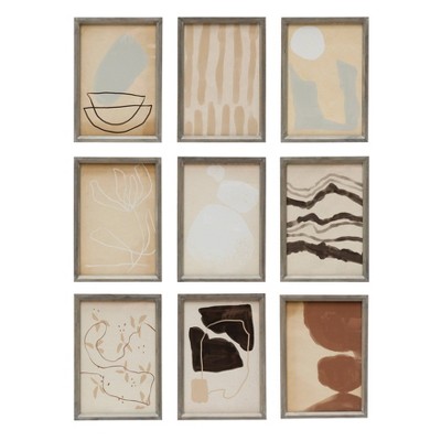 Wood 9 Styles Framed Decorative Wall Art - 3R Studios