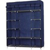Layers 12 Compartments Non-Woven Fabric Wardrobe Portable Closet Household Furniture Navy - 2 of 4