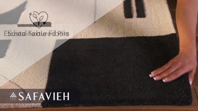 Green and Black Wool Hand-Tufted 6' x 9' Area Rug