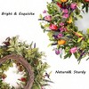24 inch Wreaths Front Door Artificial Tulip Lavender Eucalyptus Farmhouse Holiday Home Decor Wall Window Vivid Floral - 4 of 4