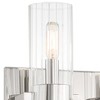 Minka Lavery Modern Wall Light Chrome Hardwired 11 1/2" 2-Light Fixture Clear Glass Shade for Bathroom Vanity Living Room Hallway - 3 of 3