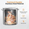 Winado 36 QT Stainless Steel Stock Pot with Strainer Basket , Lid and Hook - 4 of 4