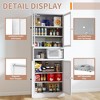 NicBex Modern High Kitchen Pantry Sideboard Cabinet with Adjustable Storage,Freestanding Cupboard Buffet Cabinet for Kitchen,Dining Room - 3 of 4