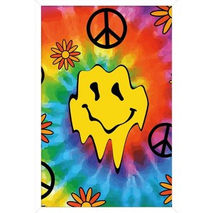 Trends International Groovy Melting Smile Face Framed Wall Poster Prints - 1 of 4