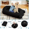 Nasitip 71"x45"x12"  Human Dog Bed for Adults with Blanket, Storage Pockets, Foam Support & Removable Cover - 2 of 4