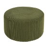Sapphtopaz Modern 30" Ottoman Upholstered Round Foot Stool with Cushioned Seat Sofa Ottoman for Living Room, Bedroom - 4 of 4