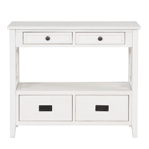 COWLOWN Console Table with 4 Drawers, Entryway Sofa Table for Living Room, Hallway & Bedroom - 1 of 4