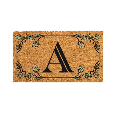 28" x 16" Monogram Coir Mat, Letter  "A"