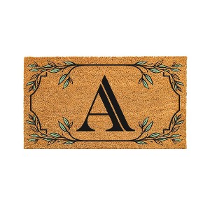 28" x 16" Monogram Coir Mat, Letter  "A" - 1 of 4