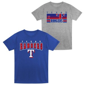 MLB Texas Rangers Toddler Boys' 2pk Gray T-Shirt - 1 of 3