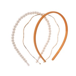 Unique Bargains Women's Solid Color Hairband 1 Set - 1 of 4