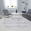 Washable Modern Geometric Printed Rug Non Slip Low Pile Rug Soft Throw Floor Cover Foldable Indoor Carpet for Living Room Bedroom Playroom - 2 of 4
