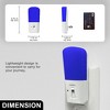 DORESshop 2-Pack 1W Plug-in Light Sensor Vertical Night Lights with Blue Light, White Housing, Dimmable - 3 of 4