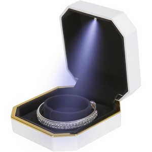 with LED Light, Small Jewelry Box for Wedding, Engagement, Proposal, Birthday and Anniversary - 1 of 4