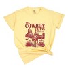 Simply Sage Market The Cowboy Tour Distressed Garment Dyed Tee - M - Butter - 3 of 4