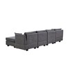 115.1" U-Shaped Modular Sectional Sofa Bed with Storage Seat - 4 of 4