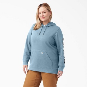 Dickies Women's Plus Water Repellent Sleeve Logo Hoodie - 1 of 3