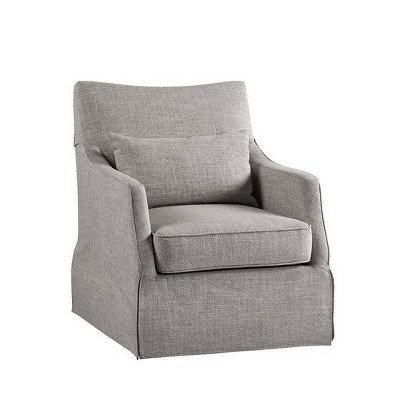 NicBex Polyester Swivel Accent Chair,Upholstered Swivel Living Room Chairs with Mid-Height Back and Skirt Hem,Accent Chairs for Living Room