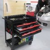 3-Drawer Rolling Tool Chest – Heavy-Duty Mobile Tool Cabinet with Lockable Storage, Wheels & Wooden Work Top – Garage, Workshop, Warehouse Tool Cart - 2 of 4