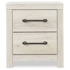 Cambeck Nightstand White - Signature Design by Ashley: Industrial Style Bedside Table with USB Ports & Storage - 4 of 4