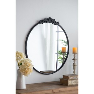 Sapphtopaz Bathroom Wall Mirror, Vanity Mirror with Metal Frame, Baroque Inspired Decorative Mirrors for Over Sink,Bedroom,Living Room,Black - 1 of 4