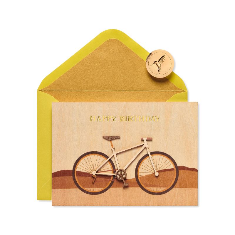 Wood Bicycle Card - PAPYRUS, 5 of 7